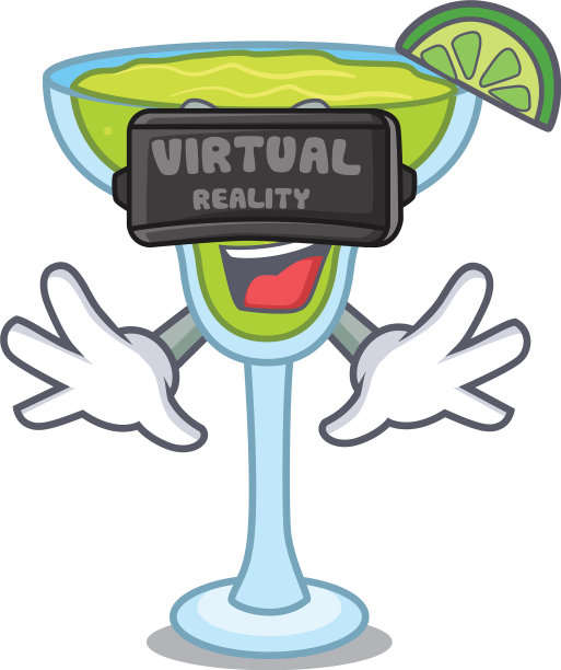 虚拟现实玛格丽塔吉祥物卡通风格图片下载