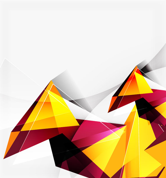 三维三角形和金字塔抽象几何图片下载
