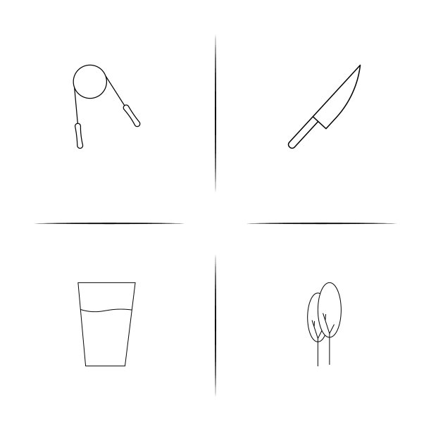 运动健身和娱乐简单的线性图标图片下载