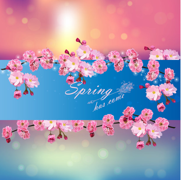 红色的樱花图片下载