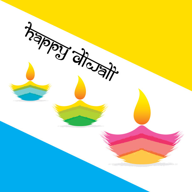 快乐排灯节印度节日海报设计图片下载