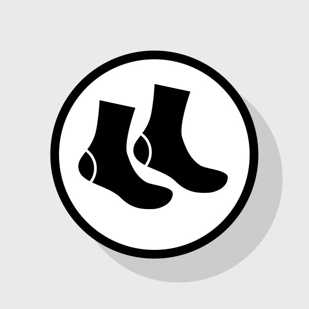 袜子标志平黑白色图标图片下载