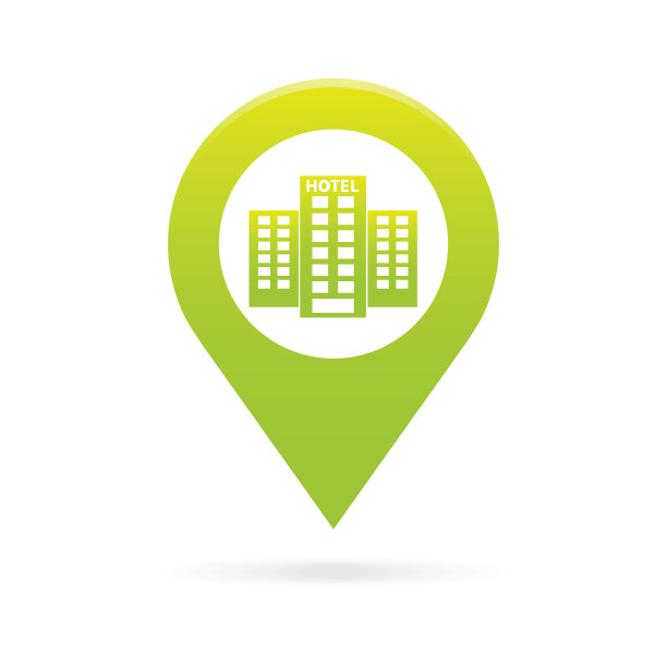 酒店地图指针图标标记GPS定位标志图片下载