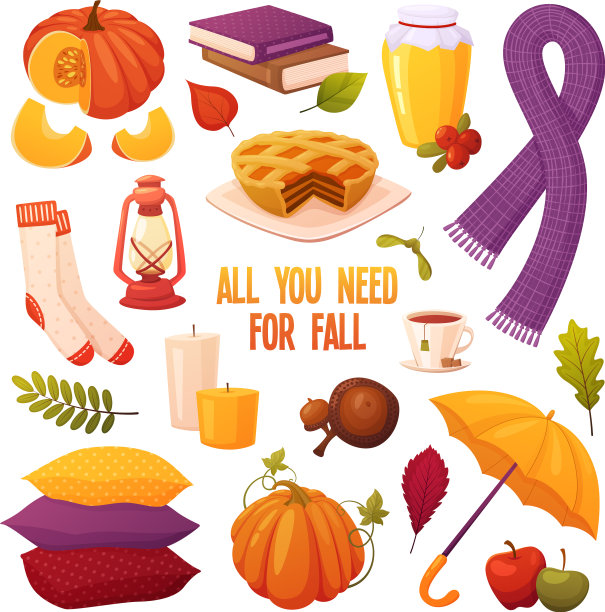 秋天的元素集图片下载