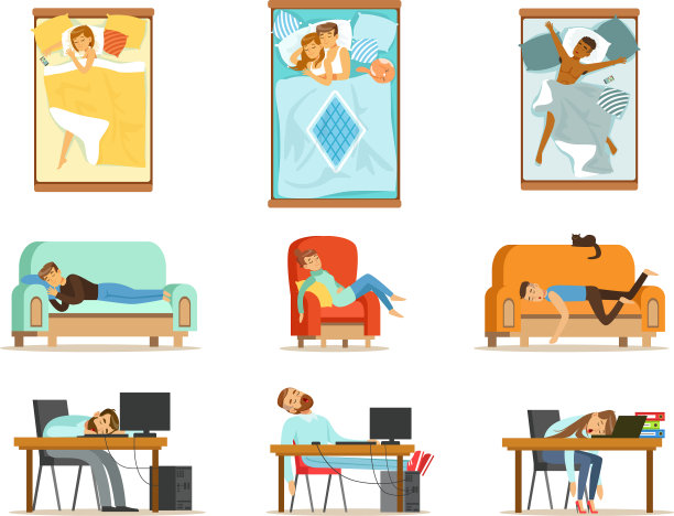 人们在家里用不同的姿势睡觉图片下载