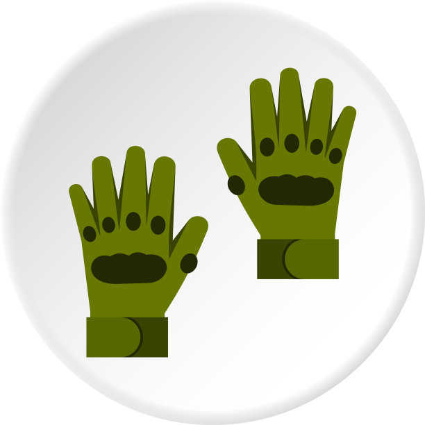 一对彩弹球手套图标圈图片下载