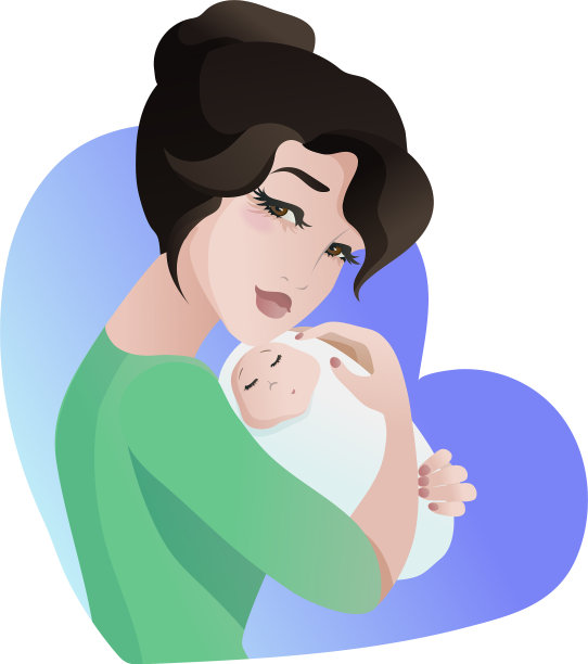 年轻的亚洲母亲手里抱着婴儿图片下载