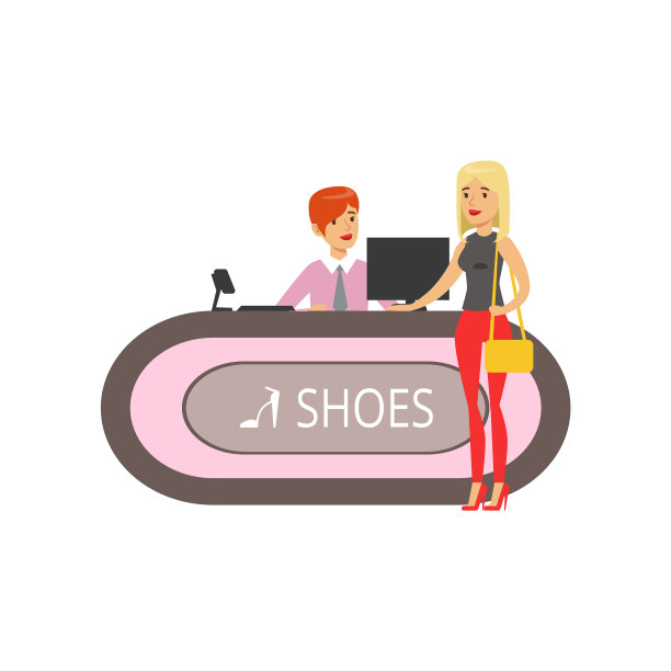 年轻女子在鞋店买鞋的女孩图片下载