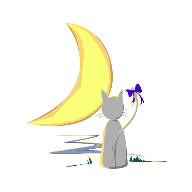 猫看起来像月亮独自图片下载