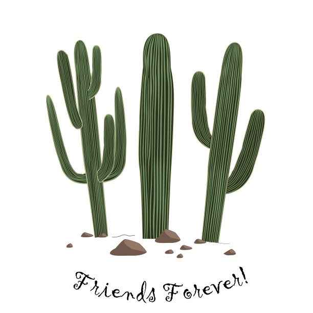 三套可爱的卡通仙人掌图片下载