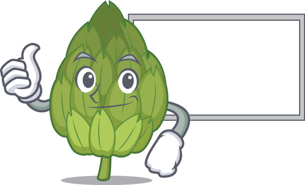 竖大拇指与板洋蓟人物卡通图片下载