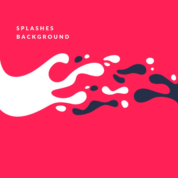 明亮的海报与白色飞溅在红色图片下载