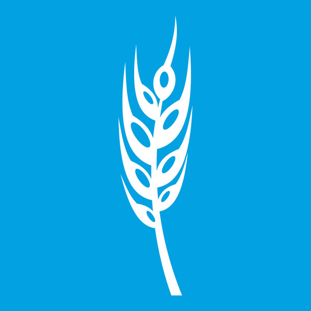 大麦穗状图标白色图片下载