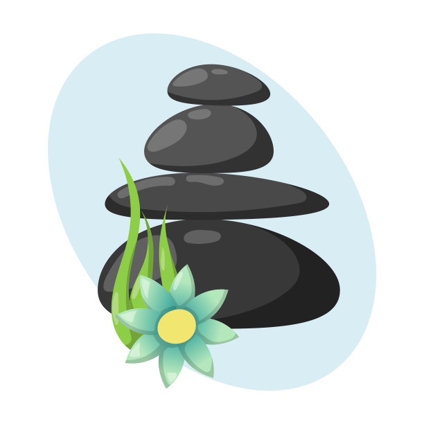 金字塔由海卵石放松堆孤立石块图片下载