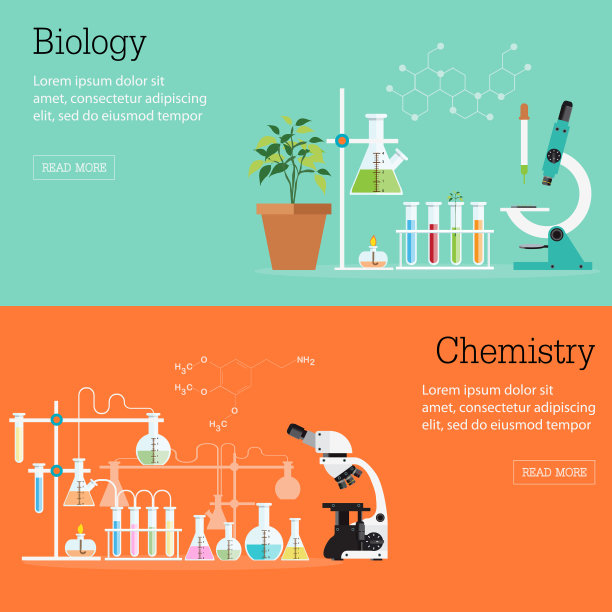 化学和生物实验室科学图片下载