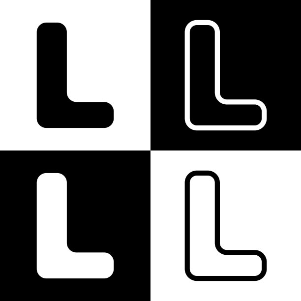 L字母标志设计模板元素图片下载