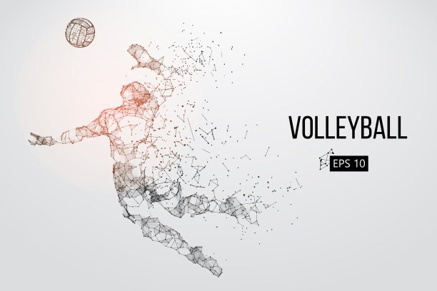 轮廓排球运动员图片下载