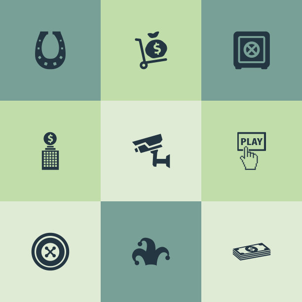 一套简单的赌博图标图片下载