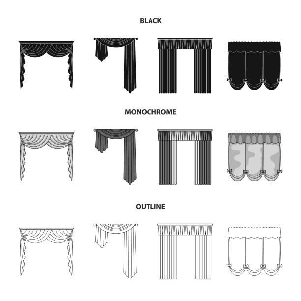 不同类型的窗帘图片下载