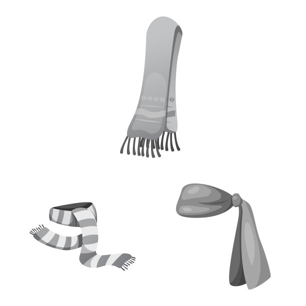 围巾和披肩图标集图片下载