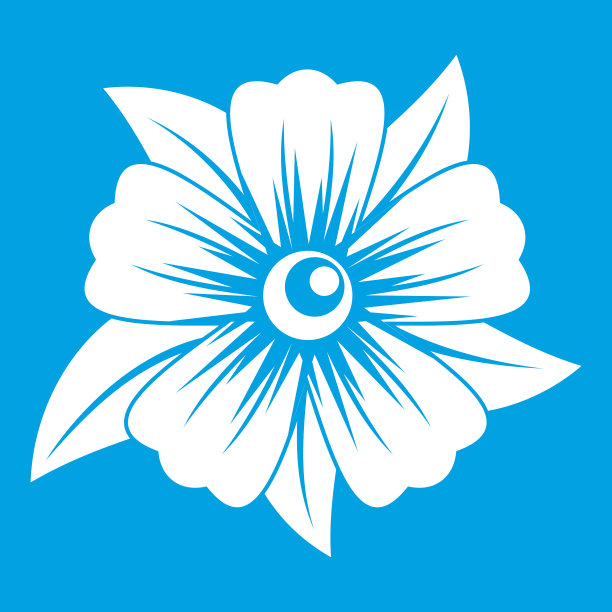 白色花朵图标图片下载