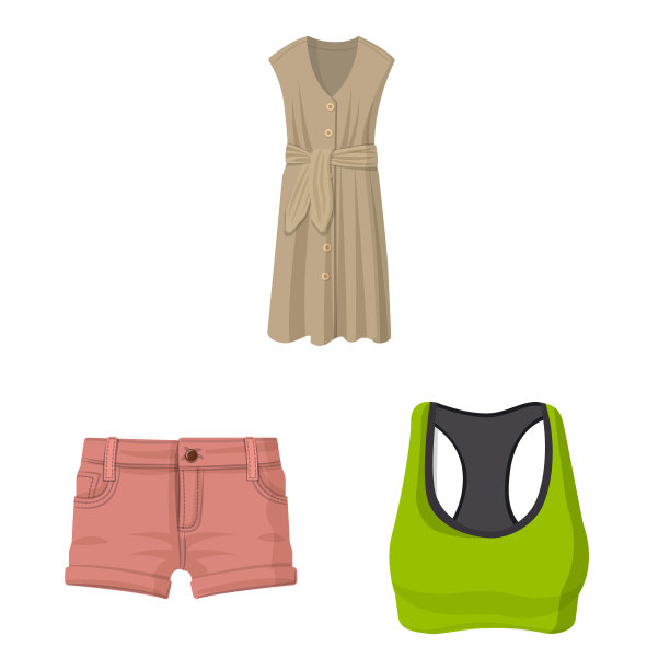 孤立对象的女人和服装标志图片下载