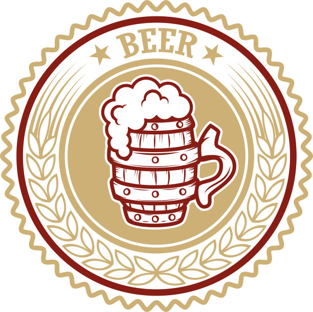 复古啤酒标签Logo设计元素图片下载