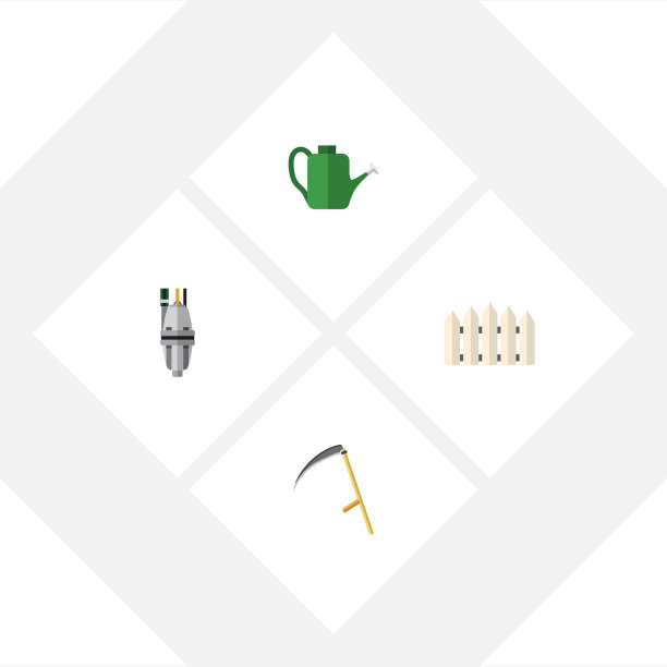 平面图标花园水泵水斗套木制图片下载