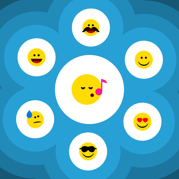 平淡的表情符号，一组欢快的泪水图片下载