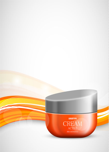 皮肤润肤霜化妆灯设计模板图片下载