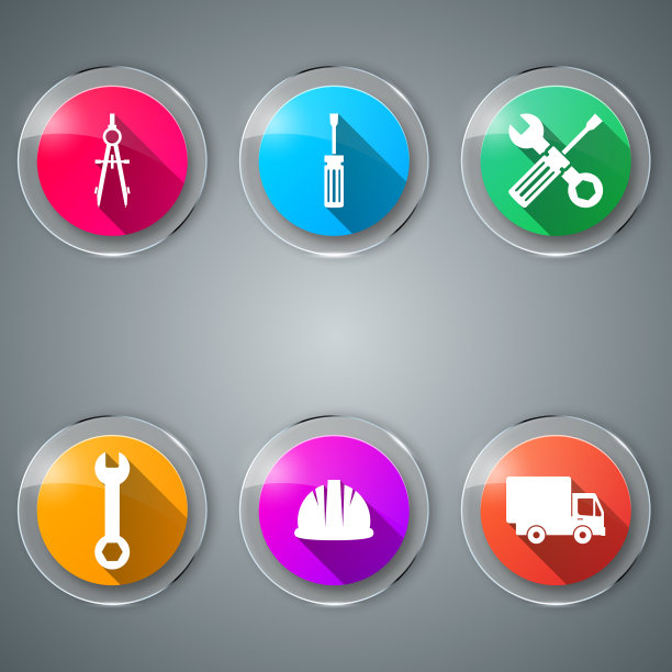 扳手螺丝刀分隔头盔汽车图标图片下载