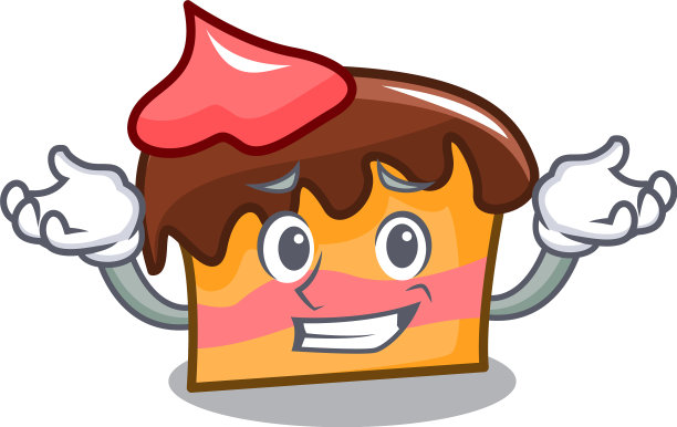 咧嘴笑的海绵蛋糕卡通人物图片下载