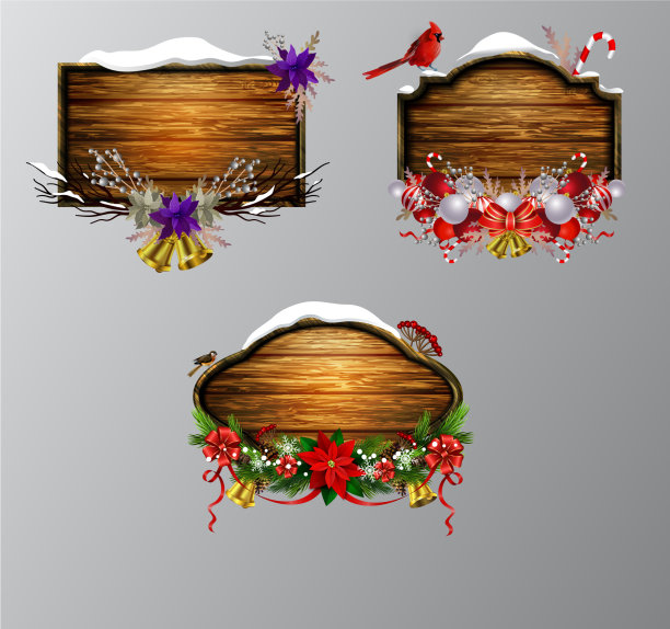 木制圣诞板图片下载