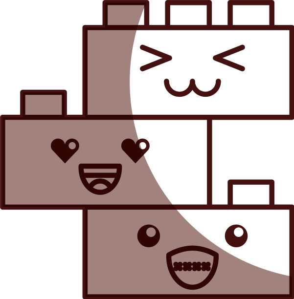 玩具积木结构卡哇伊的性格图片下载