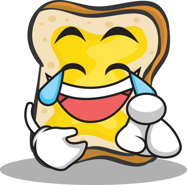 快乐脸面包人物卡通图片下载