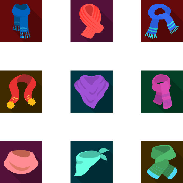 美丽的羊毛丝质色温暖的围巾图片下载