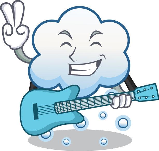 用吉他制作的雪云人物卡通图片下载