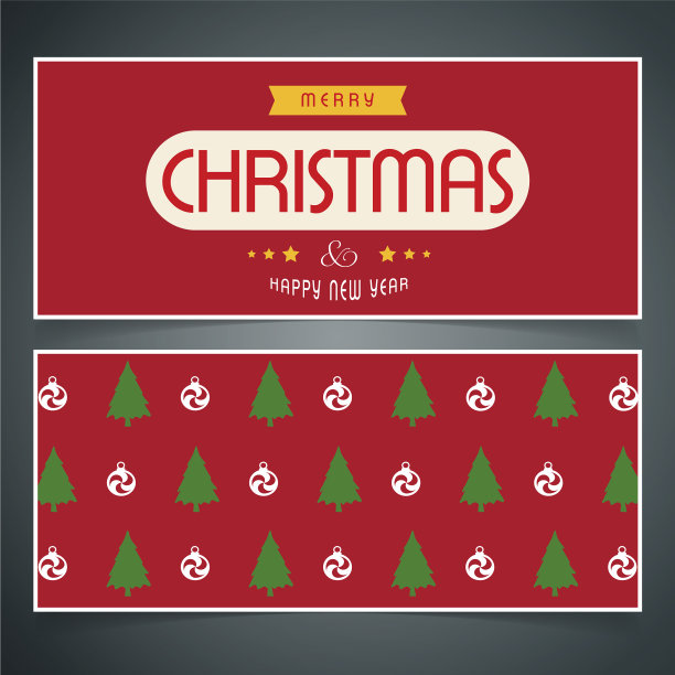 圣诞贺卡与红色图案的背景图片下载