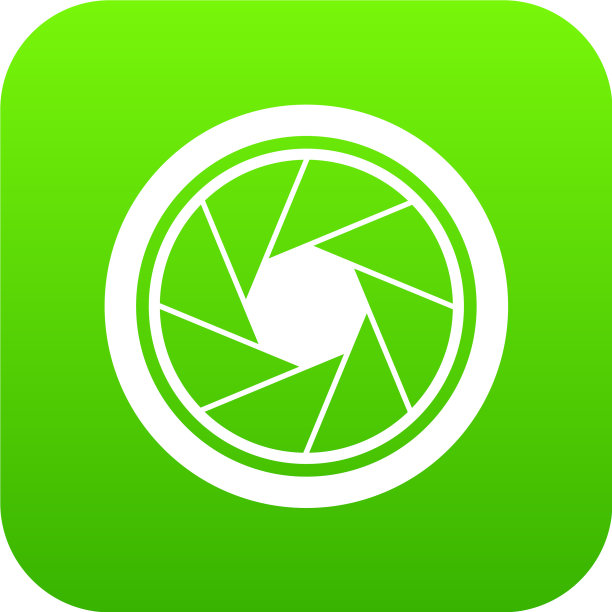 照相物镜图标数码绿色图片下载