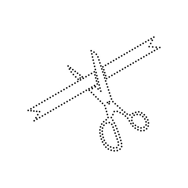 仪式彩带剪标志黑点图片下载