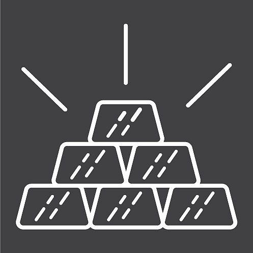 金色线条商业金融财富图标图片下载