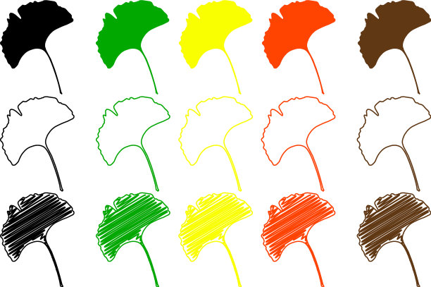 银杏叶色集图片下载