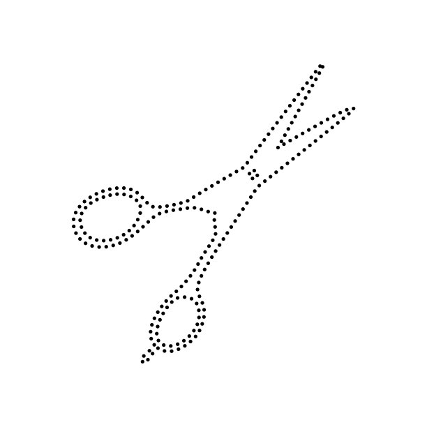 剪头发的剪刀上黑点图片下载