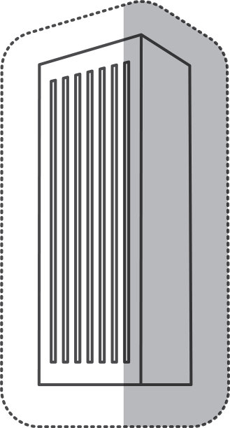 不干胶单色轮廓与办公大楼图片下载