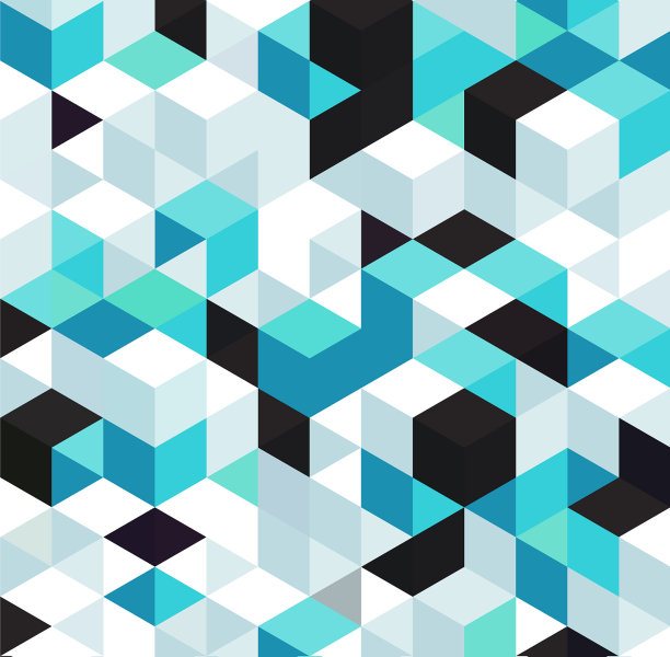 抽象背景与彩色立方体和网格图片下载