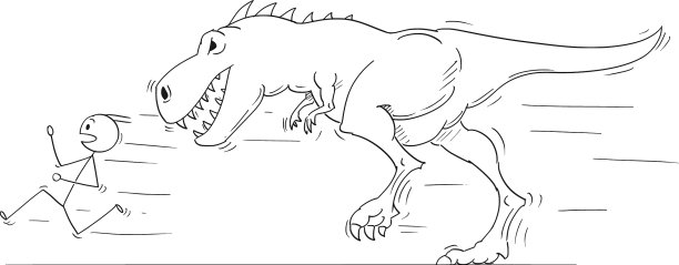 卡通人物或商人逃离图片下载