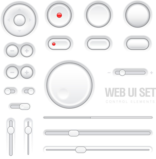 网页UI元素设计浅灰色图片下载