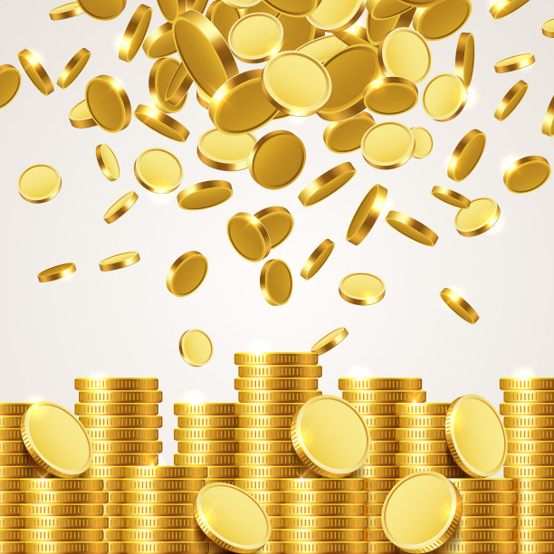很多硬币从上面掉下来图片下载