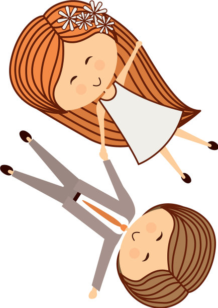 可爱的一对卡通图片下载