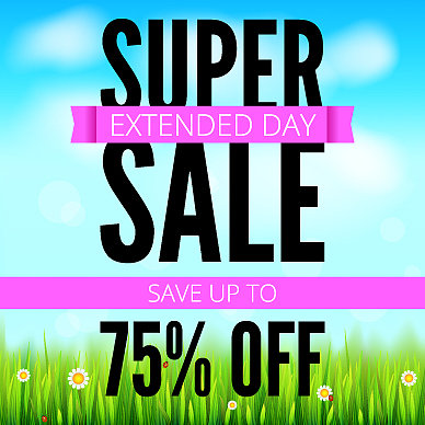 夏季销售广告横幅复古文字设计图片下载